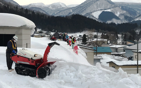 図版：ロータリー除雪機も併用しました