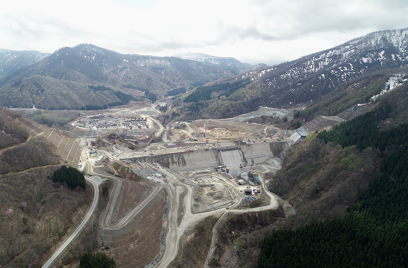 View of the dam site from downstream